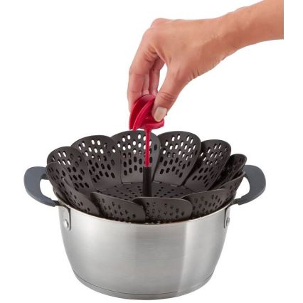 Tefal - Tvaicēšanas grozs INGENIO melns/sarkans