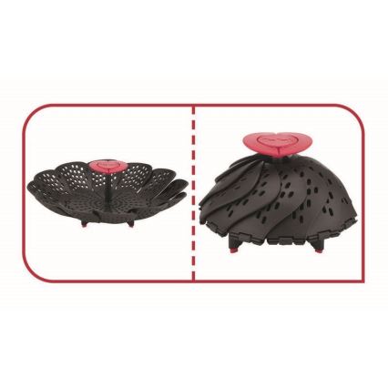Tefal - Tvaicēšanas grozs INGENIO melns/sarkans