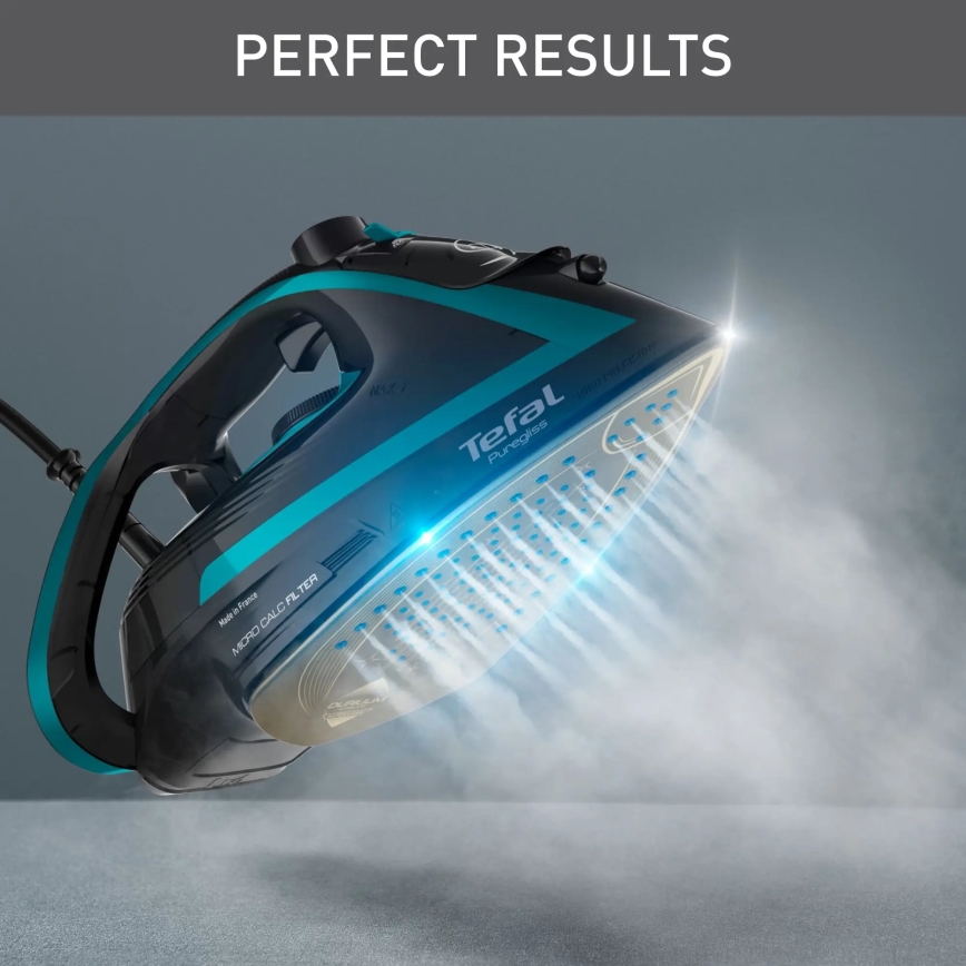 Tefal - Tvaika gludeklis PUREGLISS 3000W/230V tirkīza/melna
