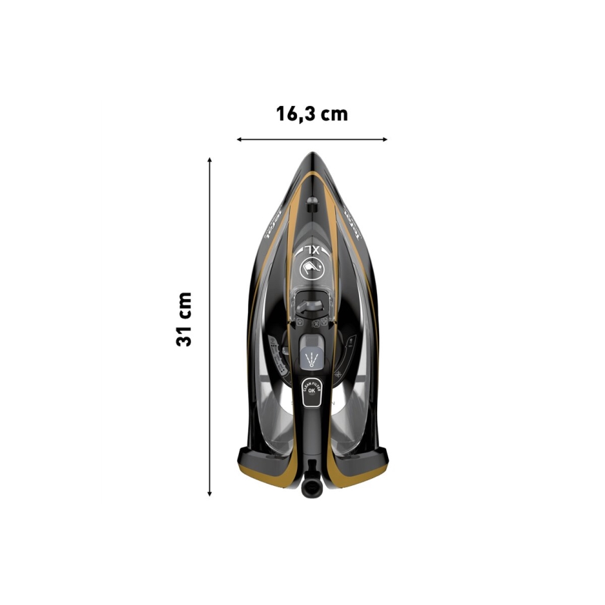 Tefal - Tvaika gludeklis ULTIMATE PURE 3000W/230V zelta/melna