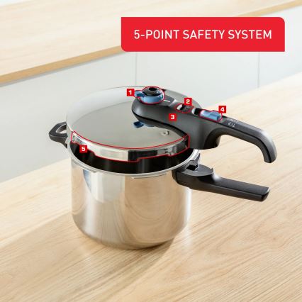 Tefal - Tvaika katls 6 l SECURE TRENDY nerūsējošs tērauds