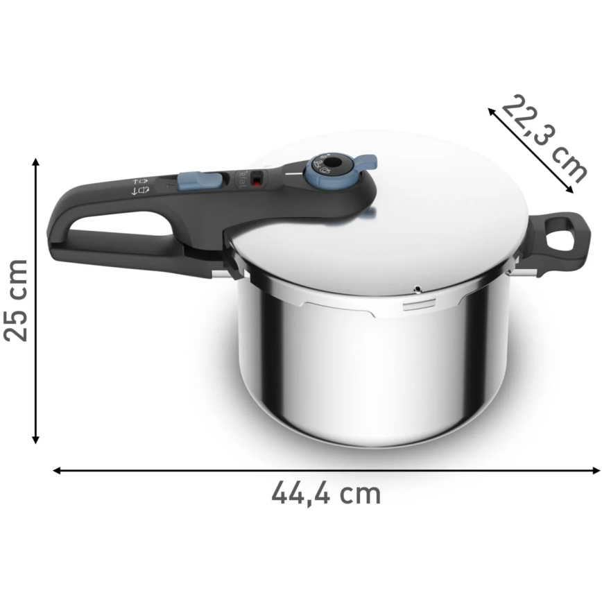Tefal - Tvaika katls 6 l SECURE TRENDY nerūsējošs tērauds