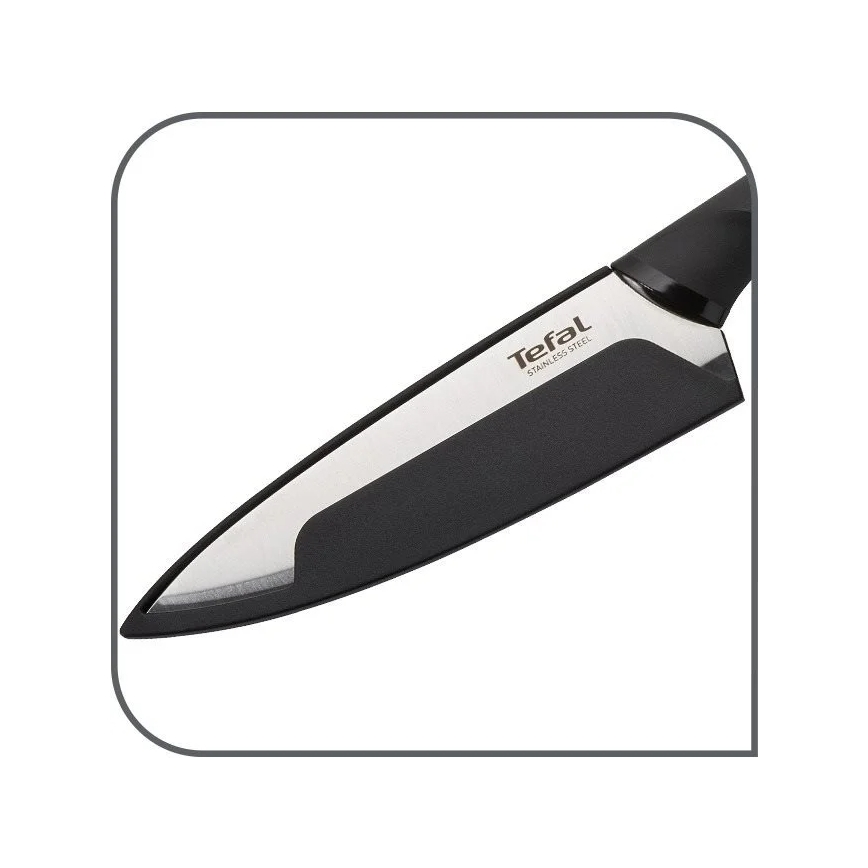 Tefal - Universāls nerūsējoša tērauda nazis COMFORT 12 cm spīdīgi hromēts/melna