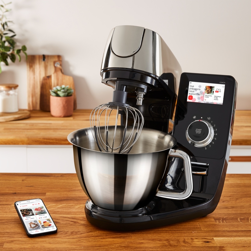 Tefal - Virtuves robots ar iebūvētu svaru I-COACH TOUCH 1200W/230V no nerūsējošā tērauda