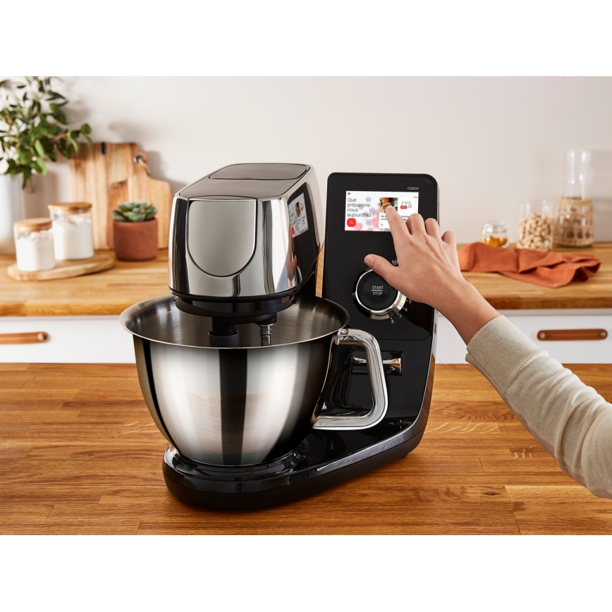Tefal - Virtuves robots ar iebūvētu svaru I-COACH TOUCH 1200W/230V no nerūsējošā tērauda
