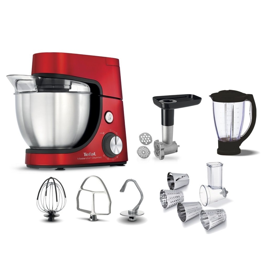 Tefal - Virtuves robots MASTERCHEF GOURMET 1100W/230V sarkana