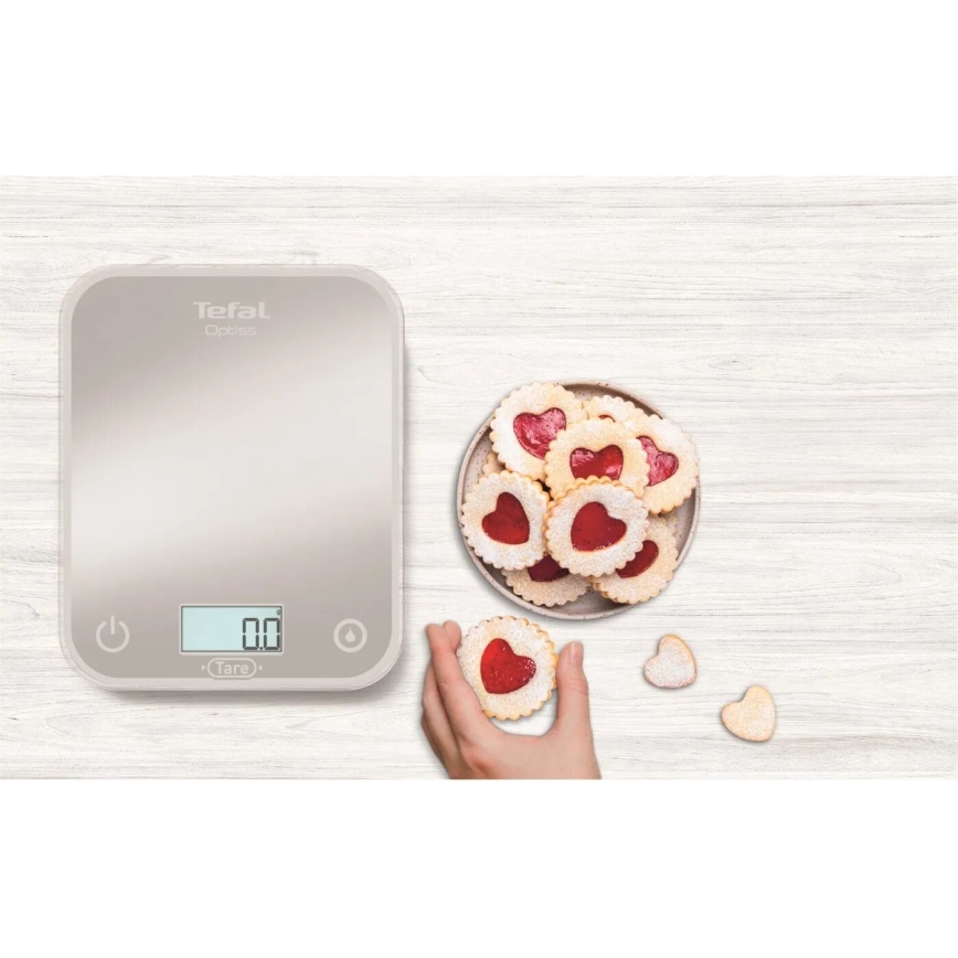 Tefal - Virtuves svari OPTISS 2xAAA pelēka