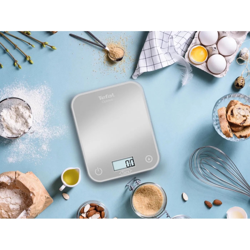 Tefal - Virtuves svari OPTISS 2xAAA pelēka
