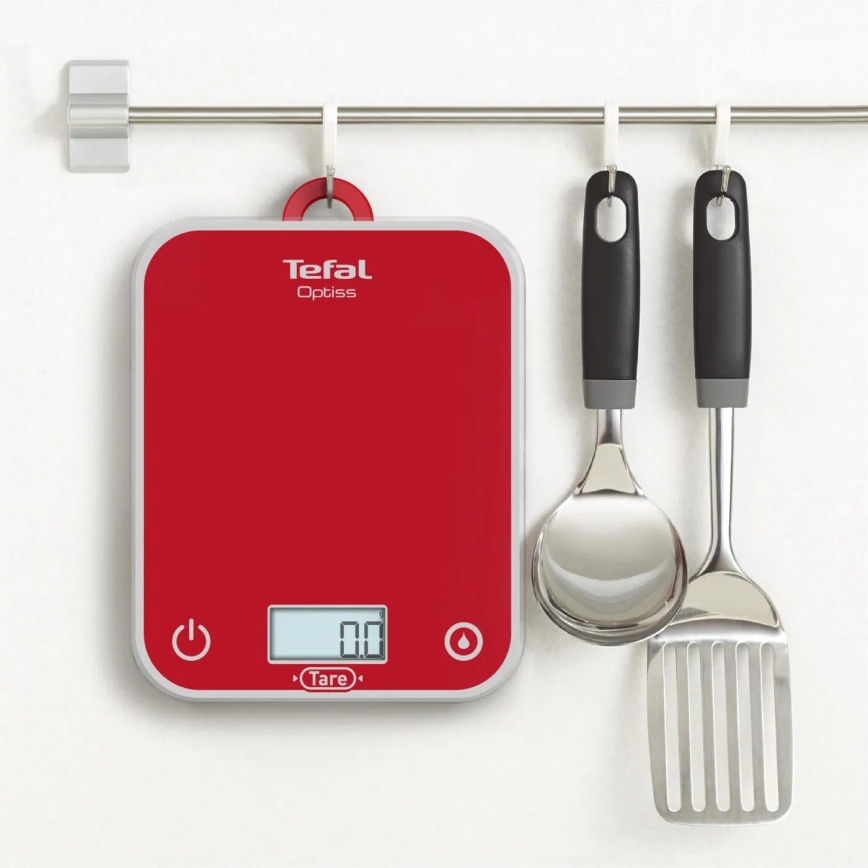 Tefal - Virtuves svari OPTISS 2xAAA sarkana