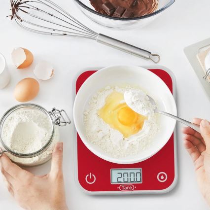 Tefal - Virtuves svari OPTISS 2xAAA sarkana