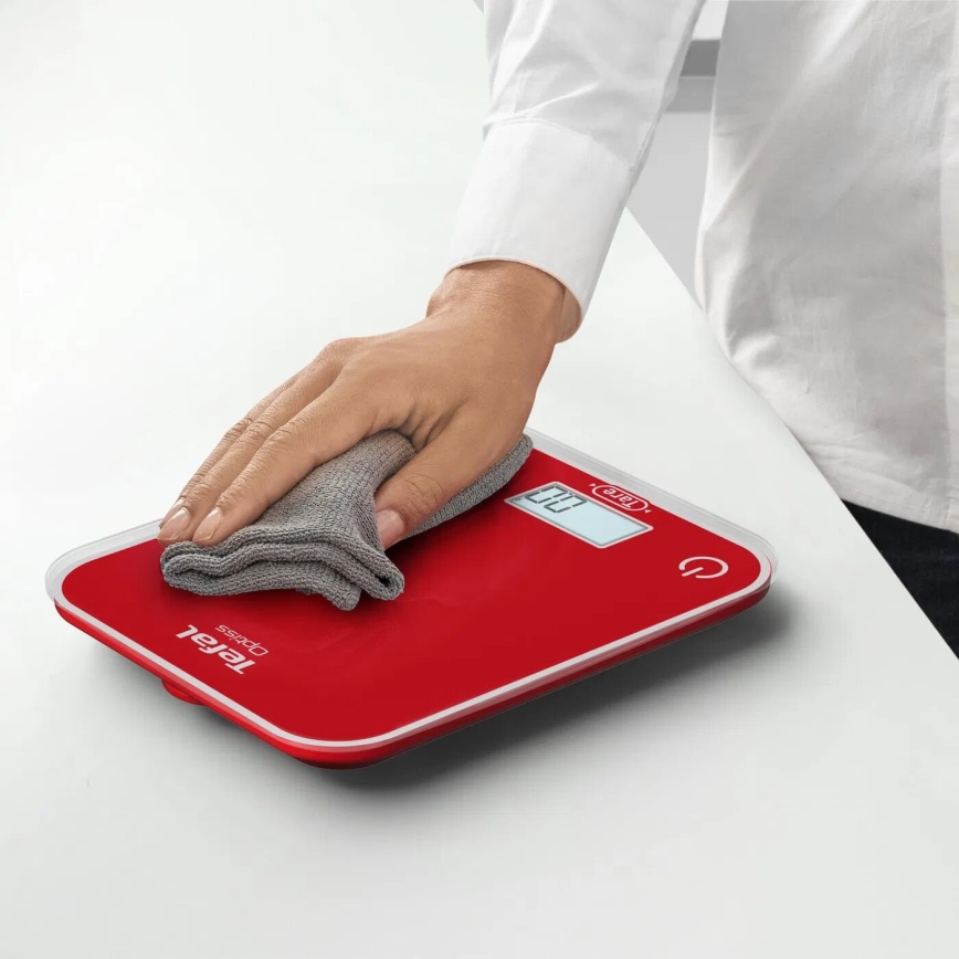 Tefal - Virtuves svari OPTISS 2xAAA sarkana