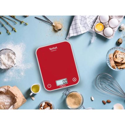 Tefal - Virtuves svari OPTISS 2xAAA sarkana