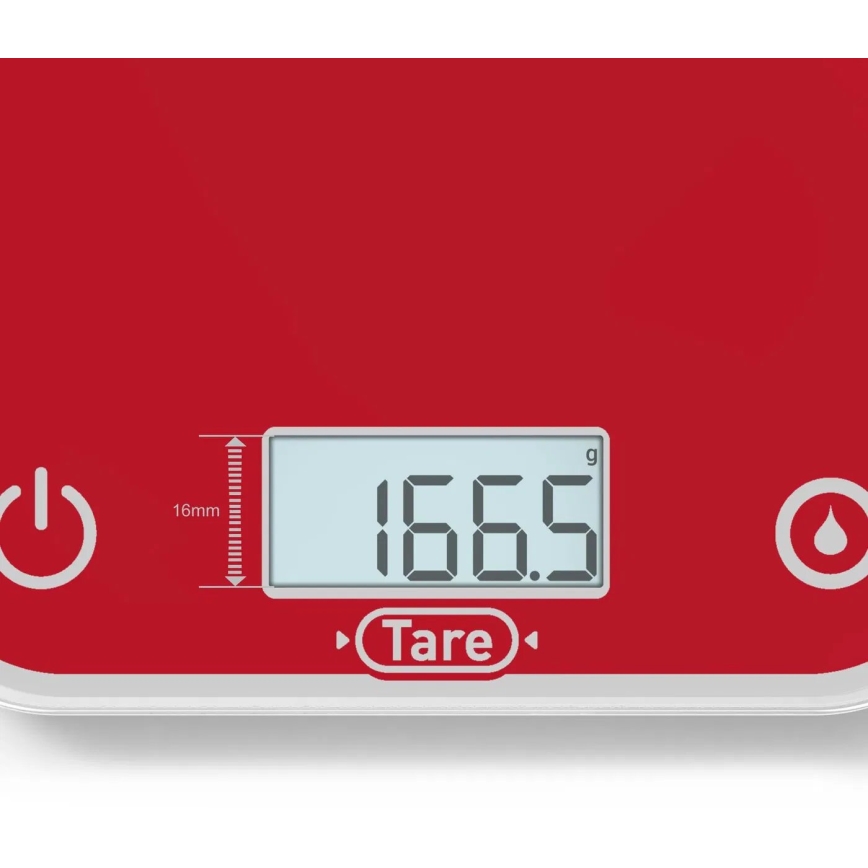Tefal - Virtuves svari OPTISS 2xAAA sarkana