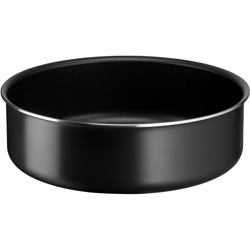 Tefal - Virtuves trauku komplekts 10 gab. INGENIO EASY COOK & CLEAN BLACK