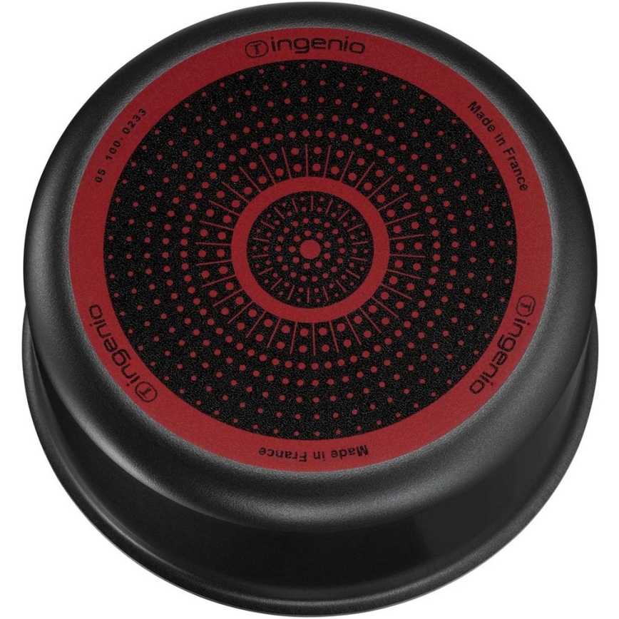Tefal - Virtuves trauku komplekts 10 gab. INGENIO EASY COOK & CLEAN BLACK