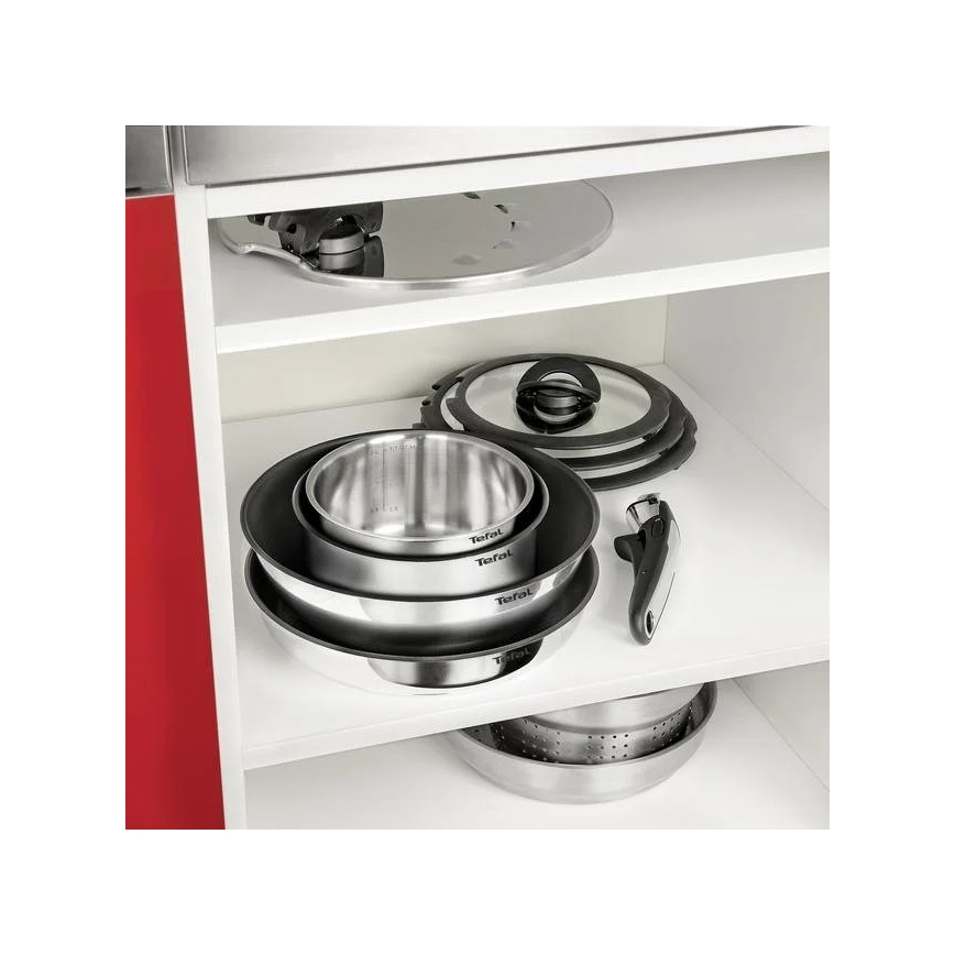 Tefal - Virtuves trauku komplekts 10 gab. INGENIO EMOTION nerūsējošs tērauds