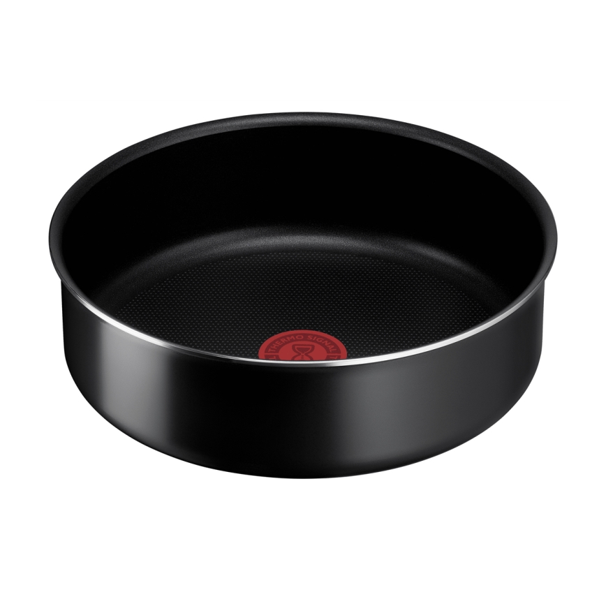 Tefal - Virtuves trauku komplekts 13 gab. INGENIO EASY COOK & CLEAN BLACK