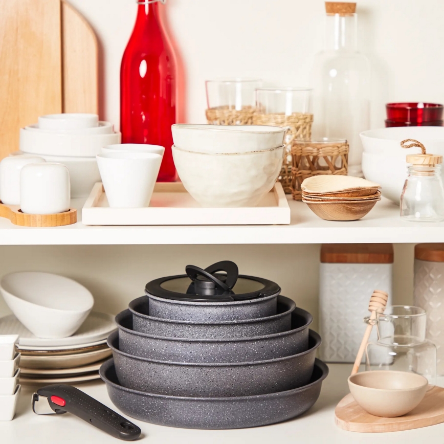 Tefal - Virtuves trauku komplekts 14 gab. INGENIO NATURAL FORCE