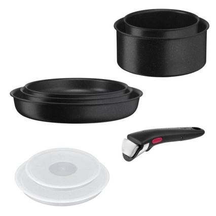 Tefal - Virtuves trauku komplekts 8 gab. INGENIO BLACK STONE