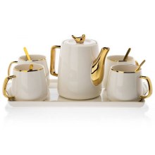 Tējas servīze NOAH krēmkrāsas/zelta