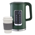 Tējkanna ar LCD ekrānu 1,7 l 2200W/230V zaļa + ceļojumu krūze 450 ml