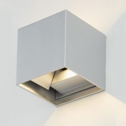 Telefunken 303404TF - LED āra sienas gaismeklis LED/7W/230V IP44 sudraba