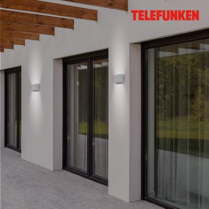 Telefunken 303404TF - LED āra sienas gaismeklis LED/7W/230V IP44 sudraba