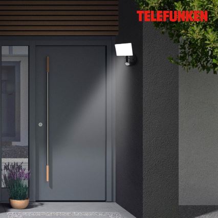 Telefunken 304305TF - LED Āra sienas lampa ar sensoru LED/24W/230V IP44 melna