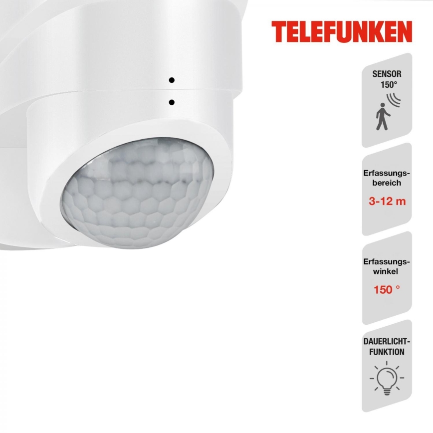 Telefunken 304406TF - LED āra sienas prožektors ar sensoru LED/20W/230V IP44