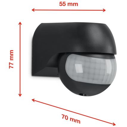 Telefunken 306405TF - Āra kustības sensors 230V IP44 melns