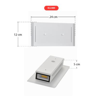 Telefunken 307706TF - LED Āra sienas lampa 2xLED/3W/230V IP44 balta