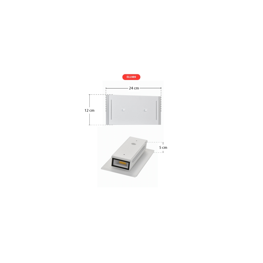 Telefunken 307706TF - LED Āra sienas lampa 2xLED/3W/230V IP44 balta
