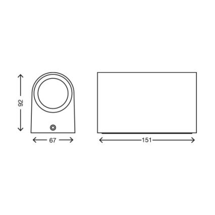 Telefunken 308006TF - LED Āra sienas lampa 2xGU10/5W/230V IP44