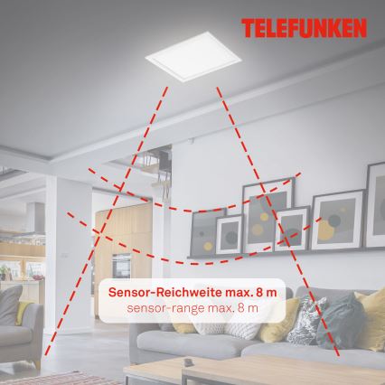 Telefunken 308606TF - LED Virsapmetuma panelis ar sensoru LED/13W/230V