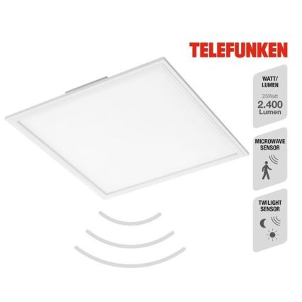 Telefunken 308806TF - LED Virsapmetuma panelis ar sensoru LED/25W/230V 4000K