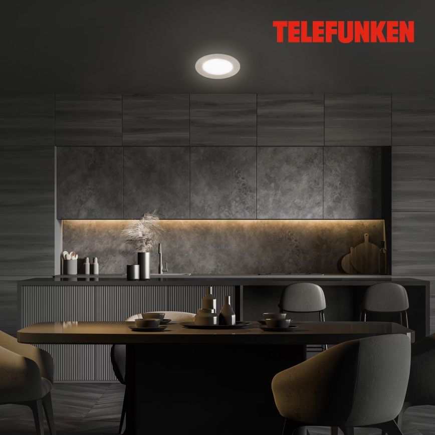 Telefunken 309302TF - LED RGBW Aptumšojama vannas istabas piekaramo griestu lampa LED/6W/230V 2700-6500K IP23 Wi-Fi Tuya