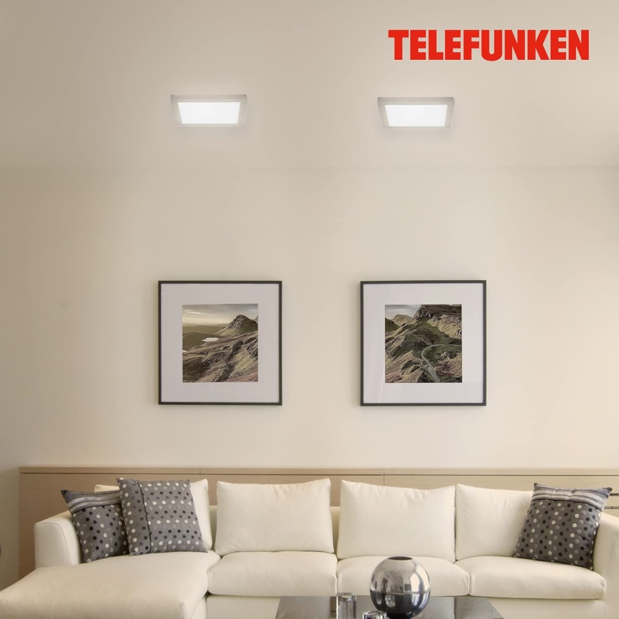 Telefunken 309602TF - LED RGBW Aptumšojama griestu lampa LED/18W/230V 2700-6500K Wi-Fi Tuya
