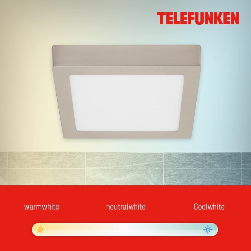 Telefunken 309602TF - LED RGBW Aptumšojama griestu lampa LED/18W/230V 2700-6500K Wi-Fi Tuya