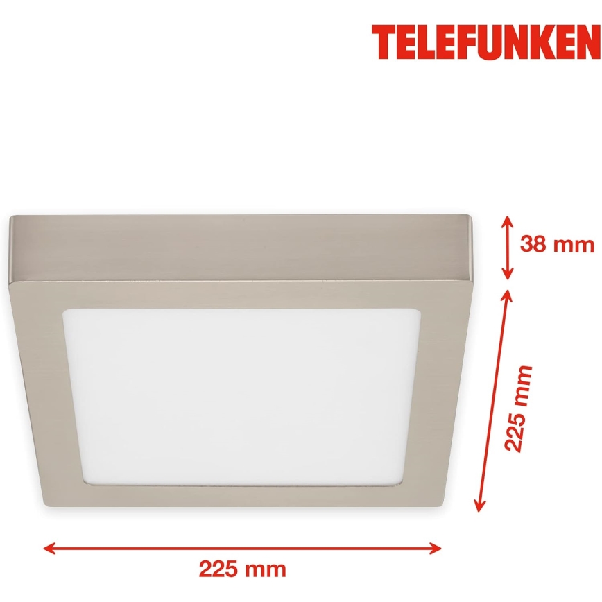 Telefunken 309602TF - LED RGBW Aptumšojama griestu lampa LED/18W/230V 2700-6500K Wi-Fi Tuya