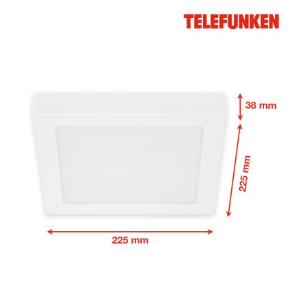 Telefunken 309606TF - LED RGBW Aptumšojama griestu lampa LED/18W/230V 2700-6500K Wi-Fi Tuya