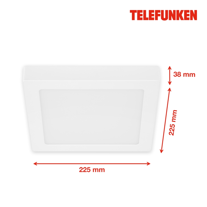Telefunken 309606TF - LED RGBW Aptumšojama griestu lampa LED/18W/230V 2700-6500K Wi-Fi Tuya