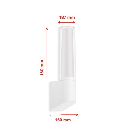 Telefunken 311306TF - LED āra sienas gaismeklis LED/8W/230V 4000K IP44 balts