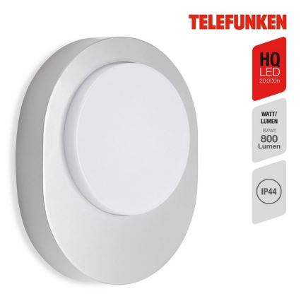 Telefunken 312004TF - LED Āra sienas lampa LED/8W/230V IP44 sudraba