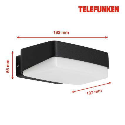 Telefunken 312205TF - LED Āra sienas lampa LED/14W/230V IP44