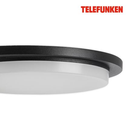 Telefunken 312505TF-LED Āra sienas lampa ar sensoru LED/10W/230V IP44 melna
