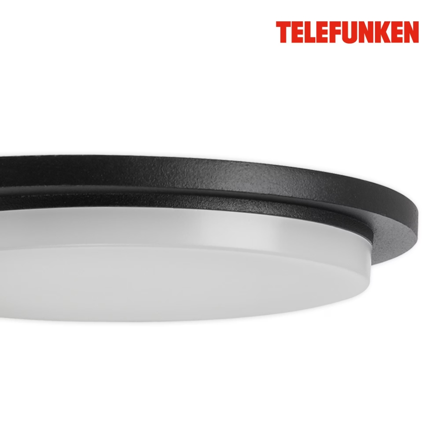 Telefunken 312505TF-LED Āra sienas lampa ar sensoru LED/10W/230V IP44 melna