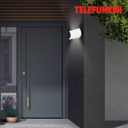 Telefunken 312806TF - LED Āra sienas lampa 2xLED/6W/230V IP44 balta