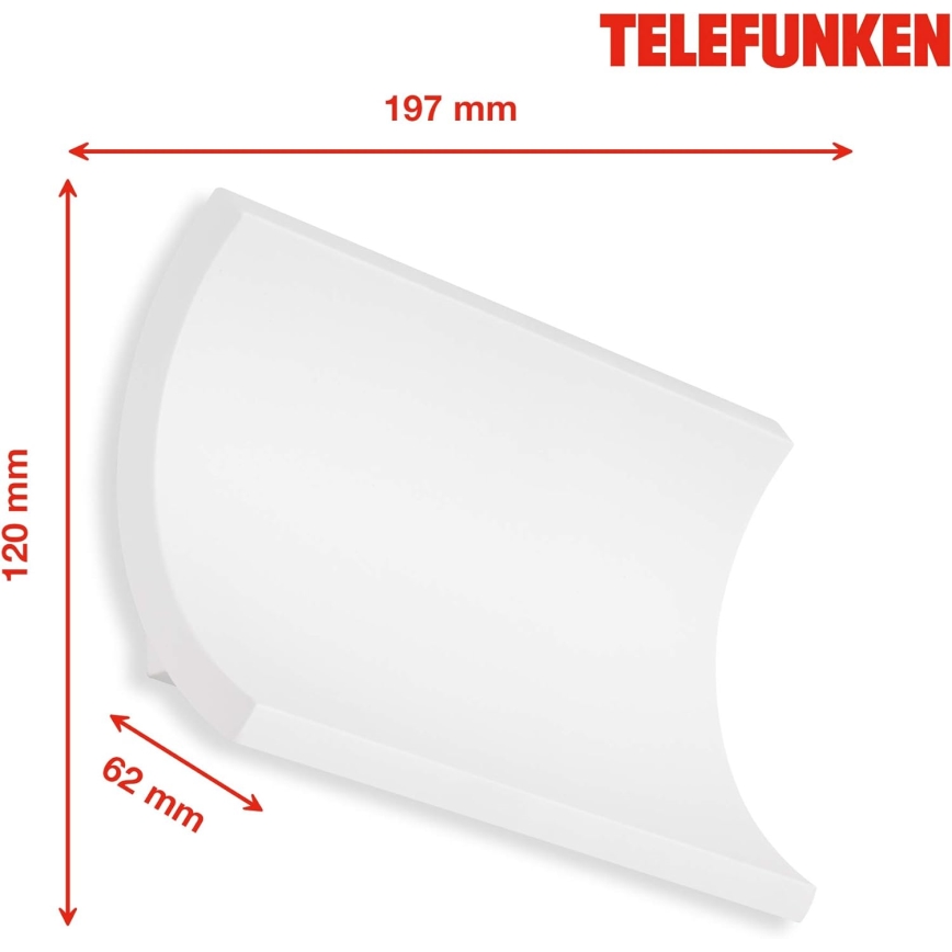 Telefunken 312806TF - LED Āra sienas lampa 2xLED/6W/230V IP44 balta