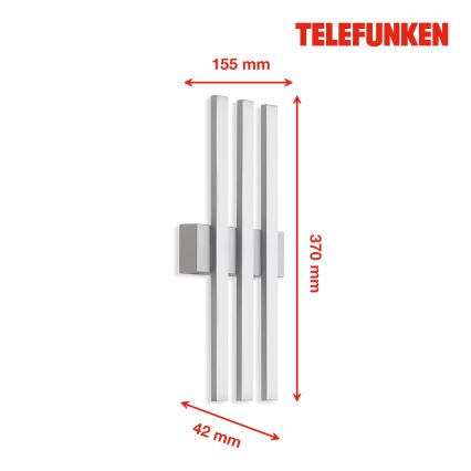 Telefunken 313104TF - LED Āra sienas lampa 3xLED/4W/230V IP44