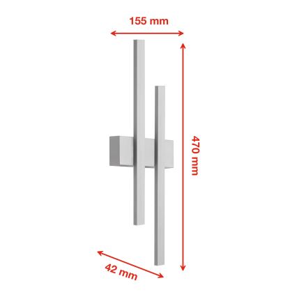 Telefunken 313204TF - LED āra sienas gaismeklis 2xLED/4W/230V 4000K IP44